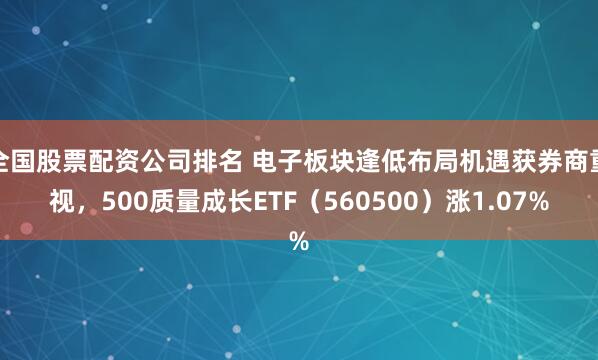 全国股票配资公司排名 电子板块逢低布局机遇获券商重视，500质量成长ETF（560500）涨1.07%